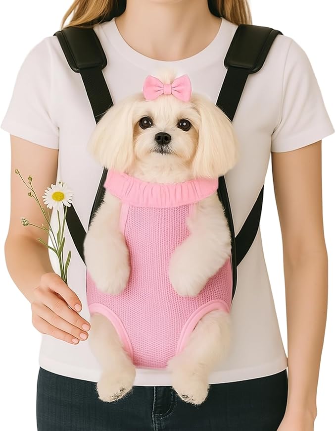 Dog Backpack Carrier, Thick Straps & Cushion, Pet Sling Front Backpacks by Unknown