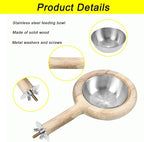 ASOCEA 2 Pack Bird Perch Feeding Cup, Bowls - Image 3