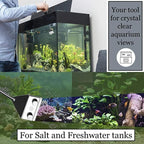 SunGrow Aquarium Glass Cleaner, Long Handheld Tool Cuts Cleaning Time to Half - Image 5