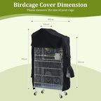 Bird Cage Cover Birdcage Cover, Washable Protection Blackout Cover Waterproof - Image 4