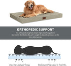 Outdoor Large Washable Dog Bed, Orthopedic Egg Crate Foam Dog Crate Mat - Image 3