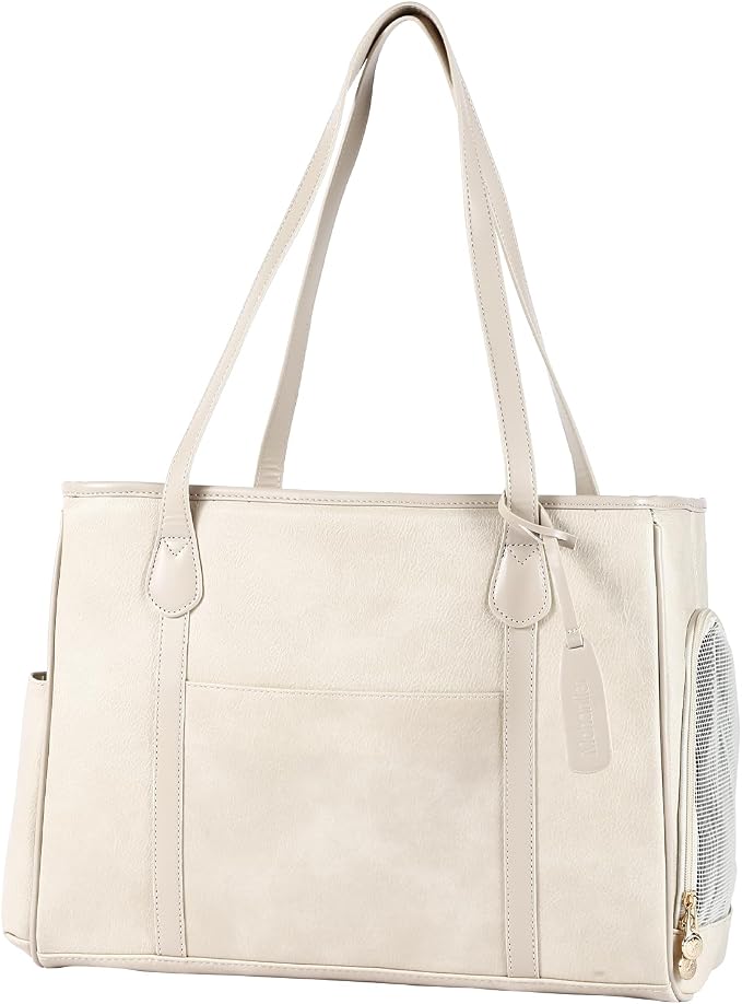 Stylish Dog Purse Carrier, Leather Pet Carrier Bag by Monanller
