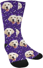 MyPupSocks Custom Personalized Photo Pet Face Socks, Cat and Dog Tracks Paws by MyPupSocks