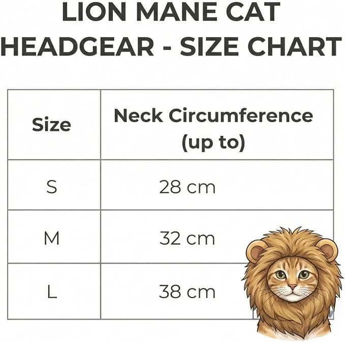 Adjustable Lion Mane Wig Pet Costume, Soft Halloween Cat Clothing - Image 2
