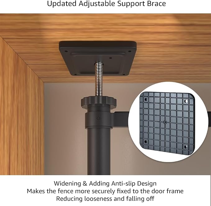 unipaws 75" High Extra Tall Cat Gate, Auto Closing and No Drilling Safety Gate - Image 3
