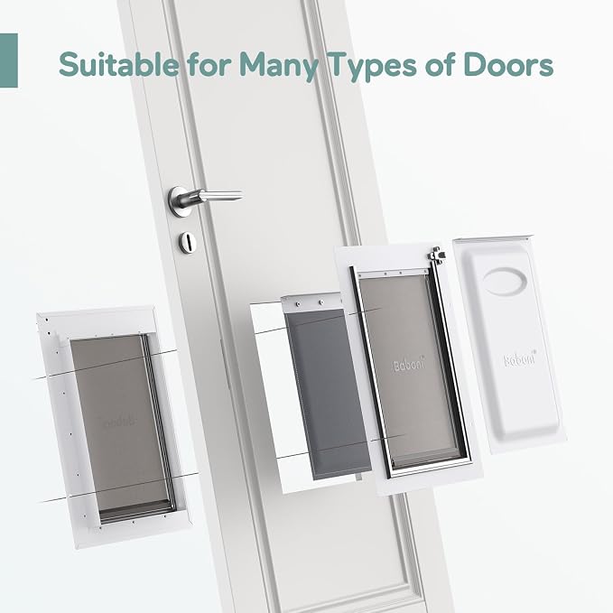 Baboni 3-Flaps Pet Door for Interior and Exterior Doors, Steel Frame and - Image 3