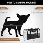 Cat Carrier - Portable Foldable Dog Pet Carrier, Soft-Sided Pet Bag up to 28 Lbs - Image 2