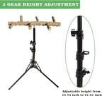 Wooden Bird Perch Stand with a Height Adjustable Tripod, Bird Training - Image 2