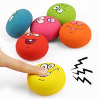 Smile Face Dog Squeaky Toys Soft Latex Squeak Balls - Image 3