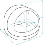 Best Pet Supplies Dog House Bed Crate Mat Tent Indoor Round Soft Plush - Image 4