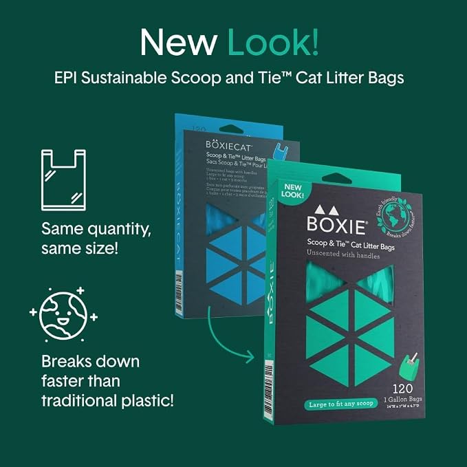 Boxie Sustainable Scoop & Tie Pet Waste Bags, Leak-Proof, Easy-to-Tie Handles - Image 4