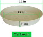 3 Pack of 20 22 inch Plant Saucer, 3.6" Depth Tray, Large Deep Garden Plastic - Image 2