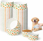 60 Pcs 42 oz/ 5.2 Cups Disposable Pet Bowls by Kirosy