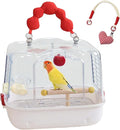 Bird Travel Cage – 12.32x9.06x9.17 inch Transparent Parrot Carry Bag | Bird by Unknown