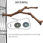 PINVNBY 2Pcs Wood Perches for Bird Cage, Natural Parrot Stand Branch Parakeet - Image 7