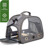 Bird Travel Carrier with Stainless Steel Tray, Lightweight Breathable Parrot - Image 4
