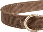 Soft Cotton Dog Collar with Metal Buckle Adjustable Heavy Duty Comfy Corduroy - Image 3