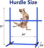 6 Weave Poles & 2 Hurdle Dog Agility Set, Indoor & Outdoor Training Equipment - Image 6