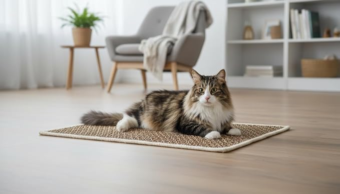 Premium Brazilian Cat Scratcher Mat – 24'' x 16'' Natural Fiber 100% Sisal - Image 5