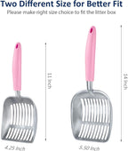 WePet Cat Litter Scoop, Aluminum Alloy Sifter, Kitty Metal Scooper, Deep Shovel - Image 3