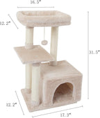 FISH&NAP Cute Cat Tree Kitten Cat Tower - Image 9