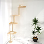 Wall-Mounted Tall Cat Tree Cat Scratching Post, Space Saving Floor to Ceiling - Image 2