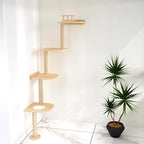 Wall-Mounted Tall Cat Tree Cat Scratching Post, Space Saving Floor to Ceiling by Unknown