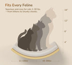 Wood Cat Wall Shelf with Soft Foam Cushion, Curved Cats Wall Bed - Image 6