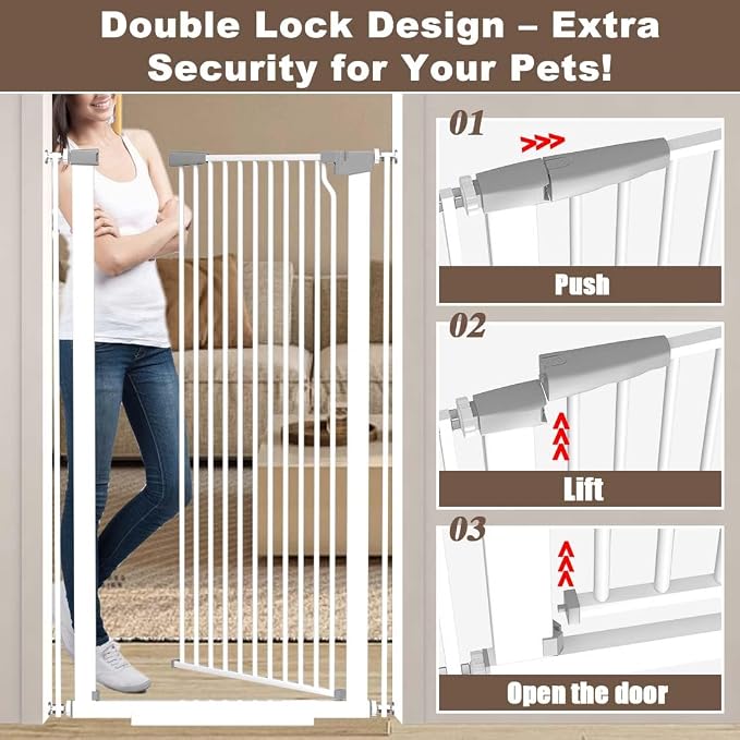 Fairy Baby 51.18" High Extra Tall Cat Gate, 29.5"-40.5" Wide Baby Gate - Image 4