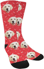 MyPupSocks Custom Personalized Photo Pet Face Socks, Cat and Dog Tracks Paws by MyPupSocks