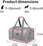 Airline Approved Pet Carrier for Cats and Small Dogs, Breathable and - Image 2