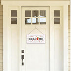 Welcome Sign for Front Door, Welcome Decor Wooden Hanging Sign for Girl Room - Image 4