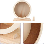 Wooden Hamster Exercise Wheel, Silent Silent Running Wheel Wooden Small Pets - Image 3