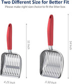 WePet Cat Litter Scoop, Aluminum Alloy Sifter, Kitty Metal Scooper, Deep Shovel - Image 2