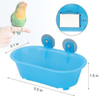 Hypeety Bird Bath with Mirror Portable Bird Bath Bird Bathroom - Image 2