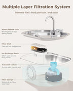 Cat Water Fountain Stainless Steel: 108oz/3.2L Cat Fountain - Image 3