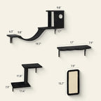 6-in-1 Cat Wall Shelves, Wall-Mounted Cat Furniture - Image 3