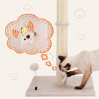 PAWSFANS Cat Scratching Post for Indoor Cats and Kittens, 30inches Tall Sisal - Image 3