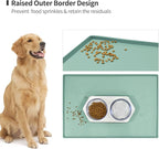 Dog Food Mat, Silicone Waterproof Food Tray, Non Slip Pet Bowl Mats Placemat - Image 3