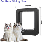 Smart Cat Door for Interior & Exterior Doors, Inter Frame Size 8.34" x 7.83" - Image 2