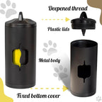 Metal Dog Poop Bag Holder w/Leash Clip|Durable Scratch-Resistant Aluminum|15 - Image 2