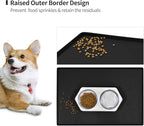 Dog Food Mat, Silicone Waterproof Food Tray, Non Slip Pet Bowl Mats Placemat - Image 3