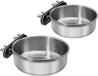 Small+Medium Bird Feeding Dish Cups, Parrot Food Bowl Cage by DVHEY