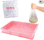 50 Pcs Disposable Rabbit Cage Liner Plastic Toilet Film Leak-Proof by Unknown