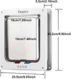 Depets Large Cat Door, 4 Way Locking Cat Flap Door - Image 3