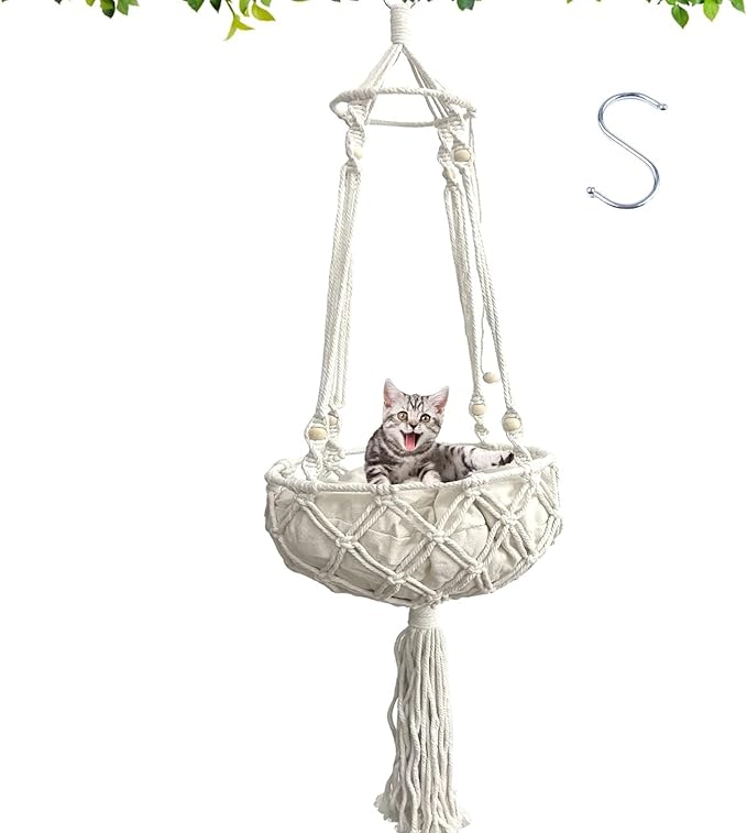 kathson Macrame Cat Hammock by kathson