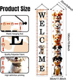 Aperturee Happy Dog Day Porch Banner, 12x72 Inch, Dog Paw Print Design - Image 4