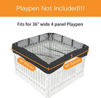 PJYuCien Dog Playpen Mesh Top Cover, Fits 36 Inch 4 Panels Regular Square - Image 6