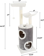 45in Cat Tree with Napping Perches, 2 Story Cat Condo, Cat Scratching Posts - Image 2