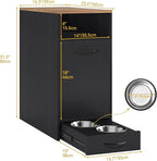 DWVO Dog Feeding Station with Storage, Dog Food Cabinet with 2 Feeder Bowls - Image 3